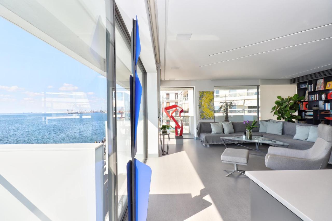 Infinity Sea View Apartment Tesalonika Bagian luar foto